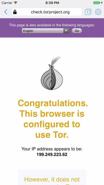 is there a tor browser for iphone