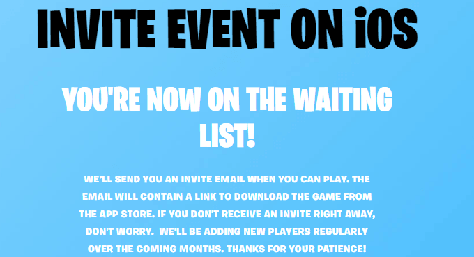 Fortnite Battle Royale Invite Event On Ios Goes Live Sign Up Now - if for some reason you don t receive such an email you will be able to download this game right from the app store in the coming months