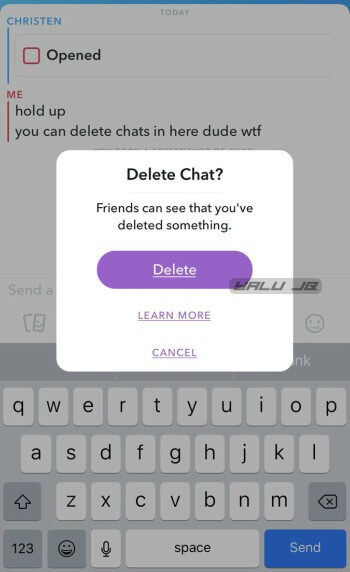 deleting snapchat