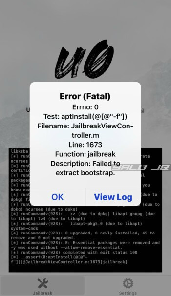 Error Fatal Unc0ver Jailbreak Fix For Ios 12 Iphone Ipad