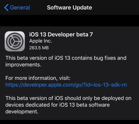 Direct Download Links iOS 13/iPadOS 13 Beta 7 | Never Comes jailbreak